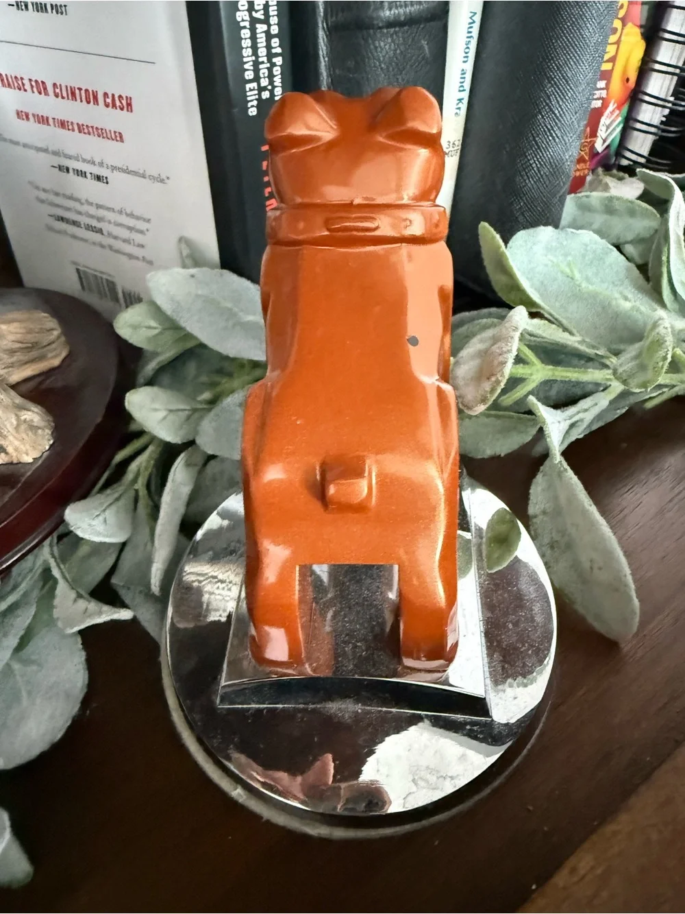 Bronze Dog Bulldog Figurine - office Paperweight Accent
